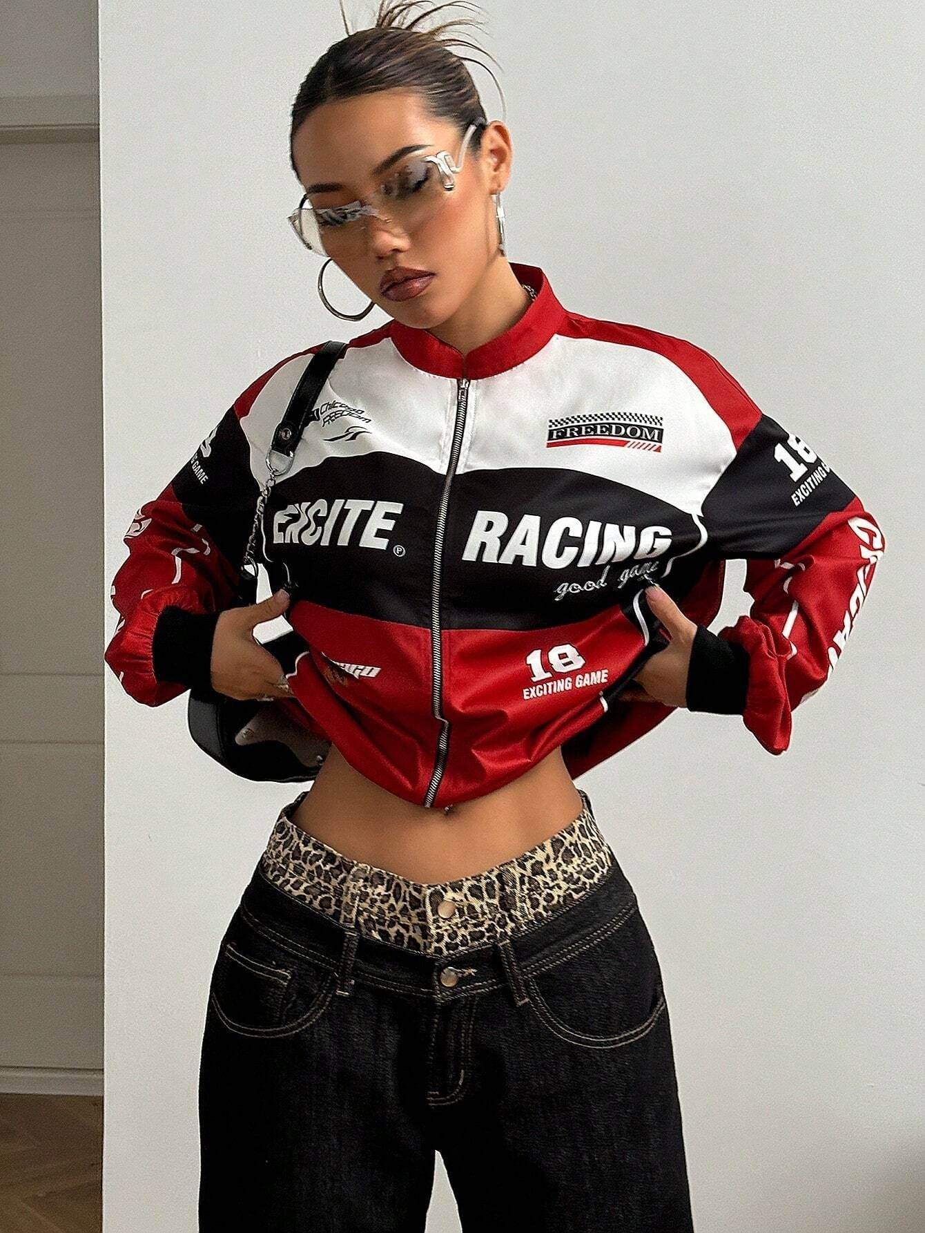 Shoulder Bomber Jacket For Women MuddyStock