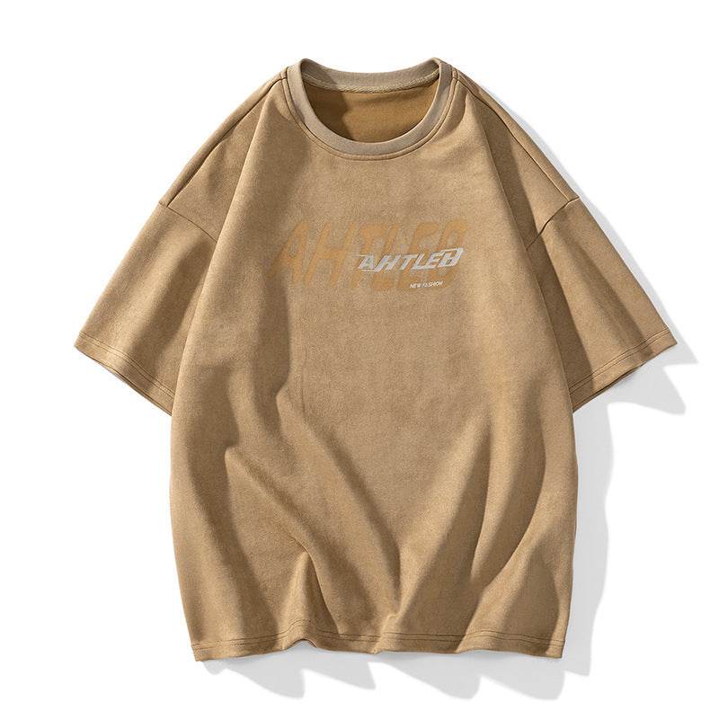 Men's And Women's Couple Bottoming Shirt T-shirt Khaki MuddyStock