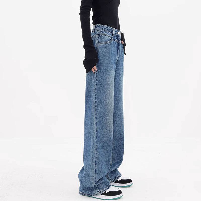Women's Autumn Niche Loose Wide Leg Leisure Jeans MuddyStock