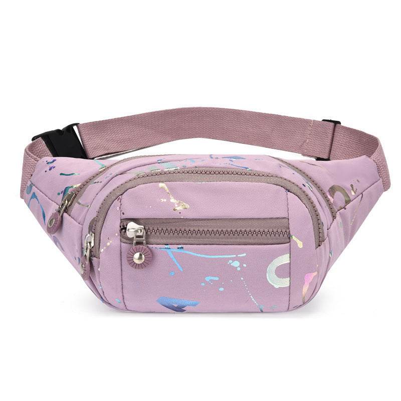 Women's Waist Bag Waterproof Chest Crossbody Light Purple Style 2 MuddyStock