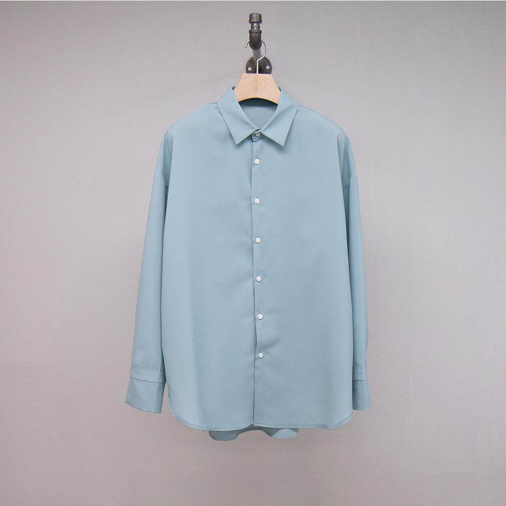 Men's Fashionable And Versatile Loose Casual Shirt Light Blue MuddyStock