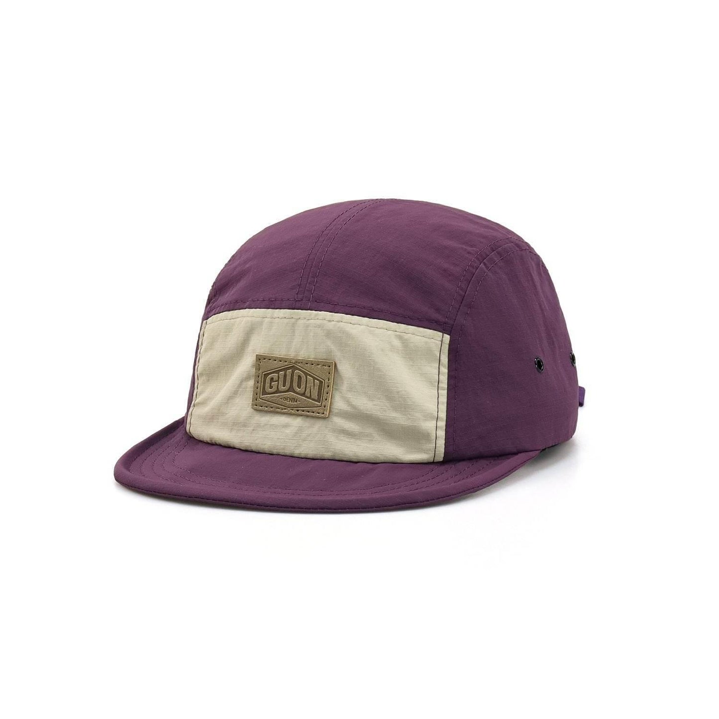 Retro Color Matching Outdoor Four Seasons Soft Brim Baseball Cap Purple Adjustable