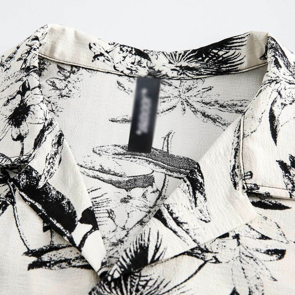 Men and Women Printed Short-sleeved Shirt MuddyStock