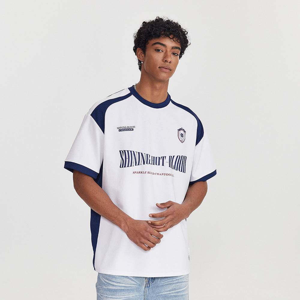 Color Contrast Patchwork Sports T-shirt For Men MuddyStock