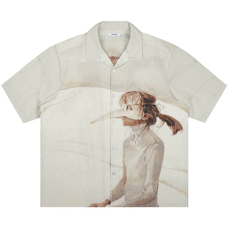 Casual Graphic Print Versatile Short Sleeve Shirt For Women MuddyStock