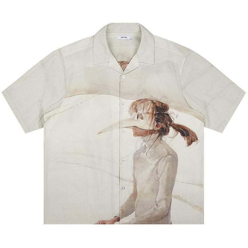Casual Graphic Print Versatile Short Sleeve Shirt For Women