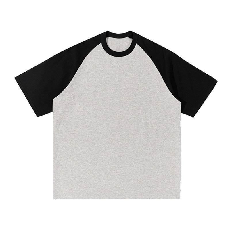 Loose-fitting Casual T-shirt For Men And Women Flower Gray And Black