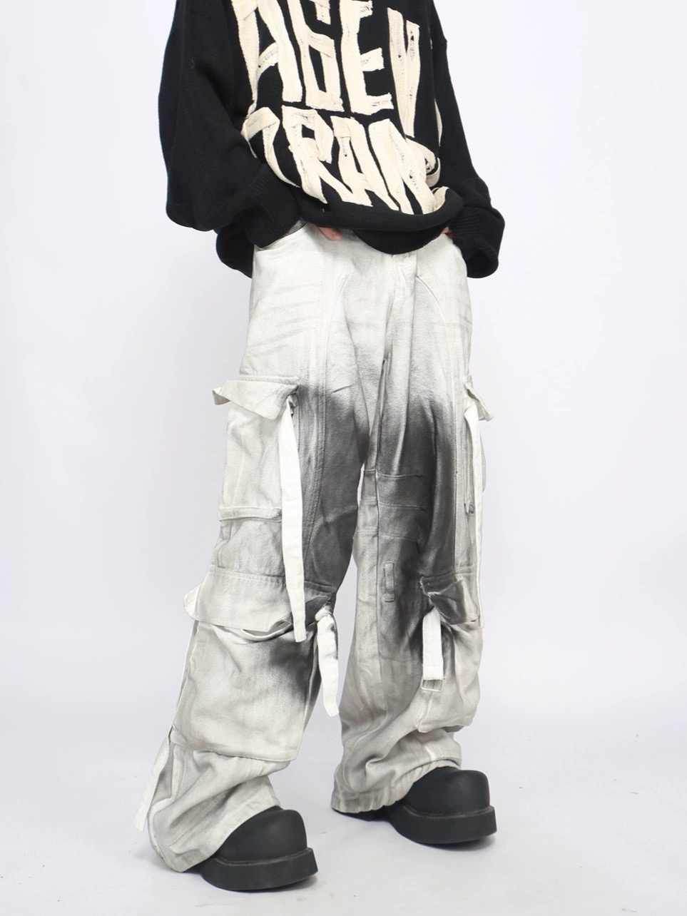 Splash Ink Multi-pocket Cargo Pants Men's Loose MuddyStock