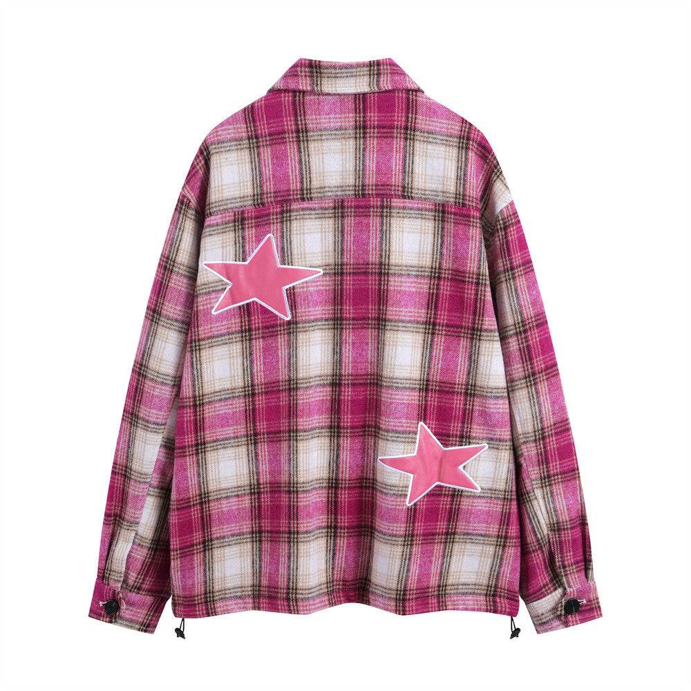 Embroidered Plaid Coat For Women MuddyStock