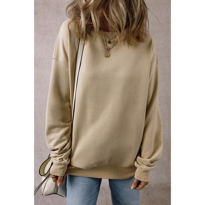 European And American Loose Oversize Laid-back Long Sleeve Sweater Women MuddyStock