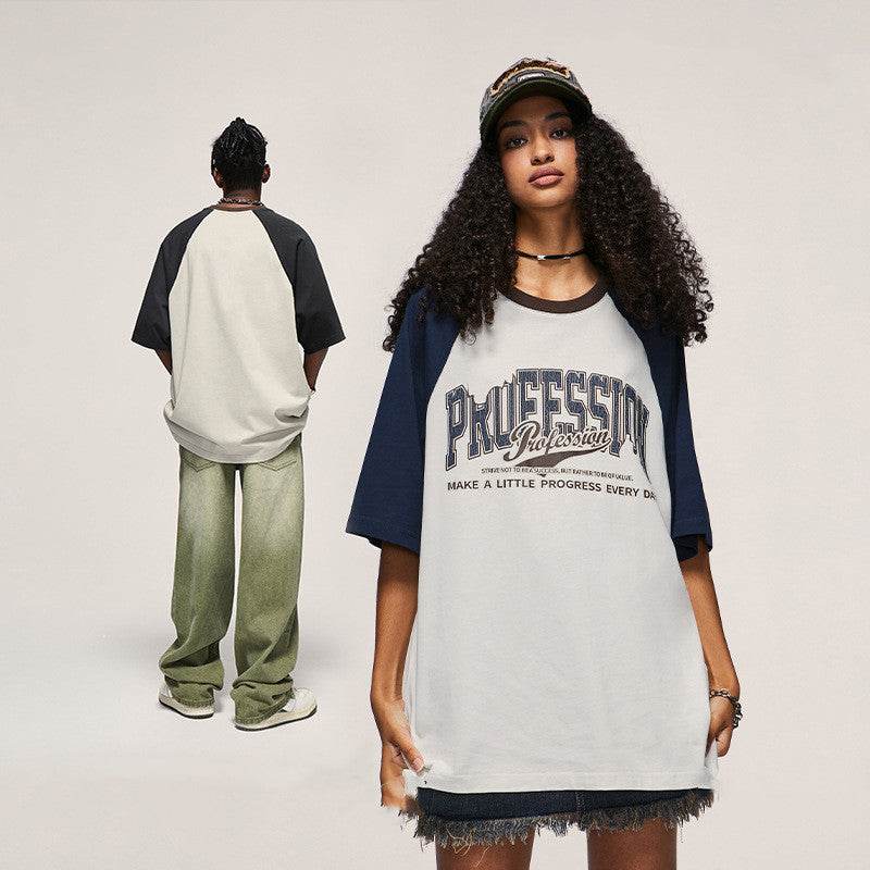 Fashion Letter Print T-shirt For Men And Women MuddyStock
