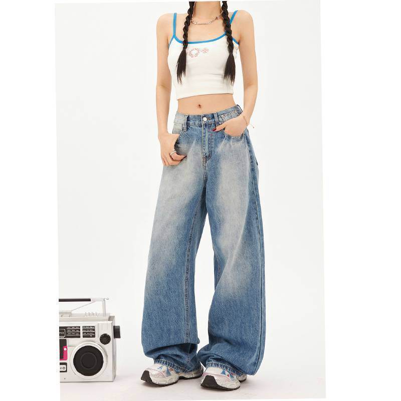 Fashionable All-match Straight Jeans For Women MuddyStock