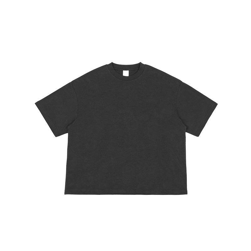 Popular Heavy Cotton Men's Short-sleeved T-shirt Black MuddyStock