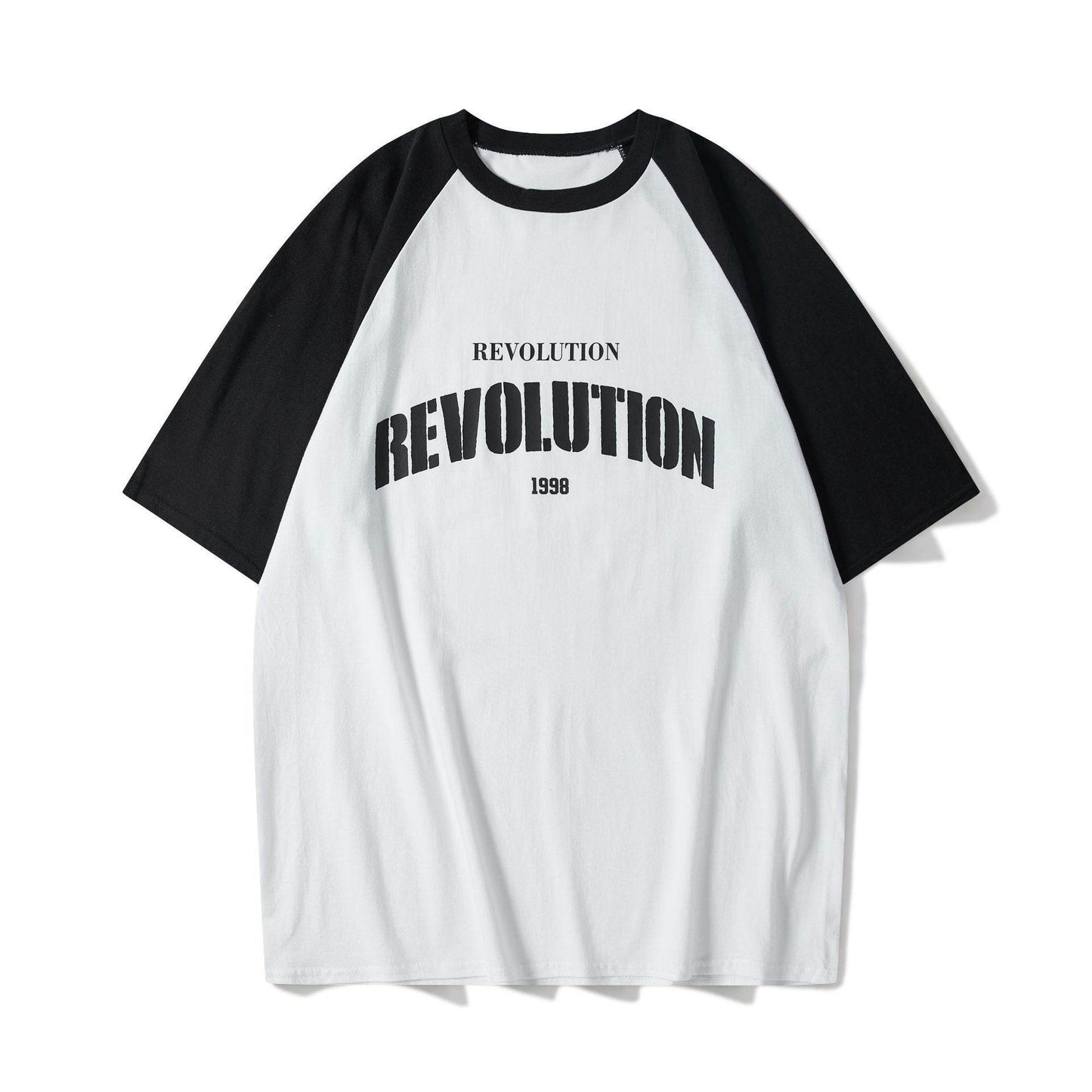 Men's Loose All-matching T -shirt Black MuddyStock