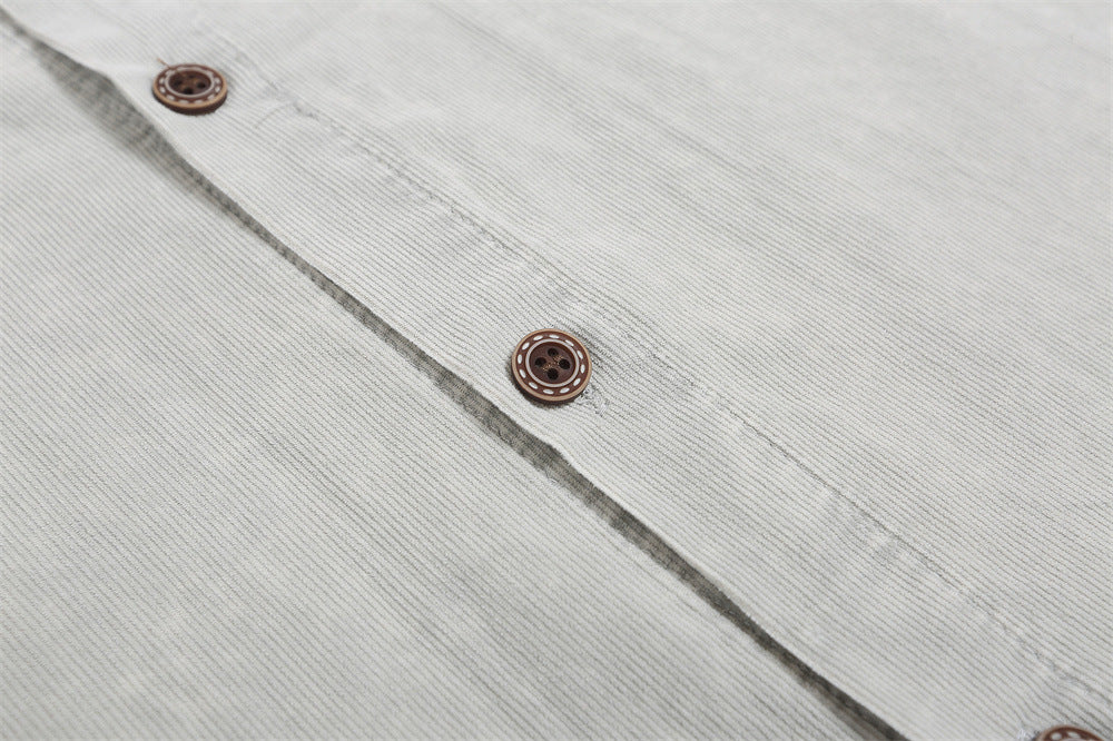 Letter Pocket Embroidered Casual Shirt For Men MuddyStock