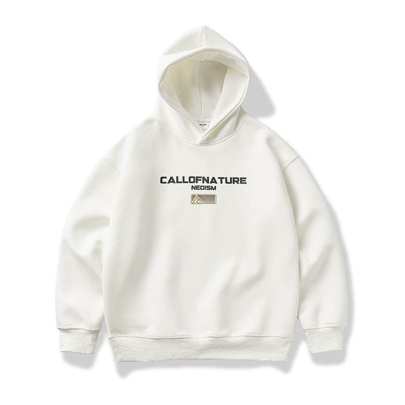 Fashion American Printed Hoodie For Men White MuddyStock