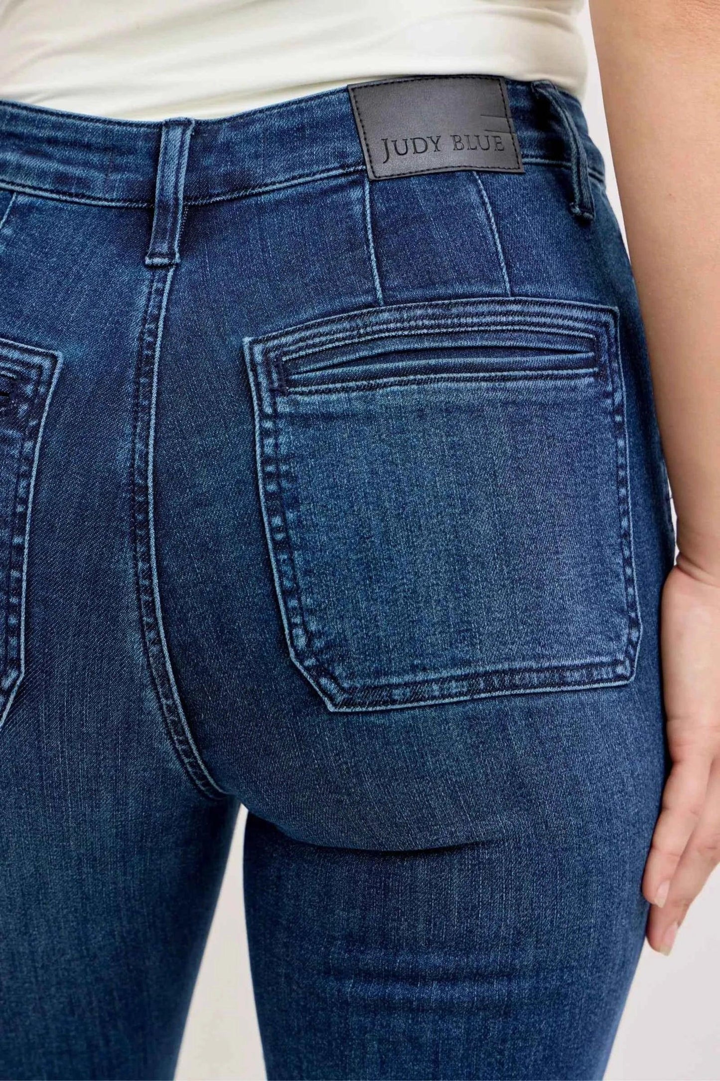 High-Waisted Flare Jeans with Front Pockets For Women