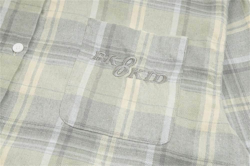 Loose Plaid Long Sleeve Shirt For Women MuddyStock