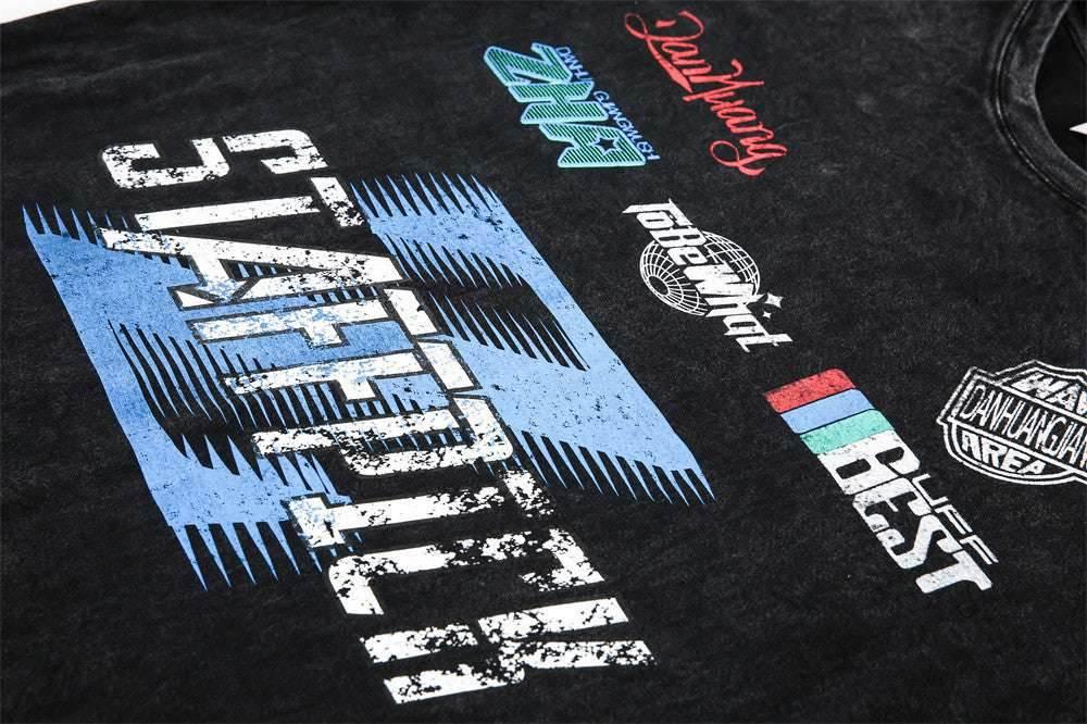 American Letter Locomotive Style Short Sleeve Women MuddyStock