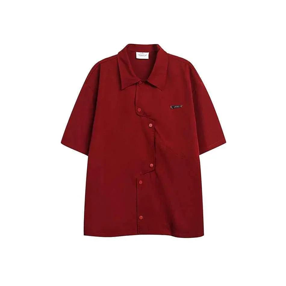 Loose Casual Short Sleeve For Women Red