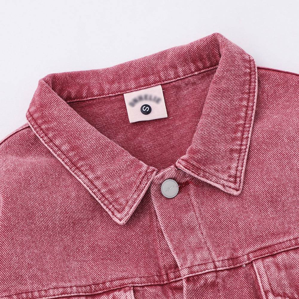 Stitching Edging Denim Jacket For Women MuddyStock