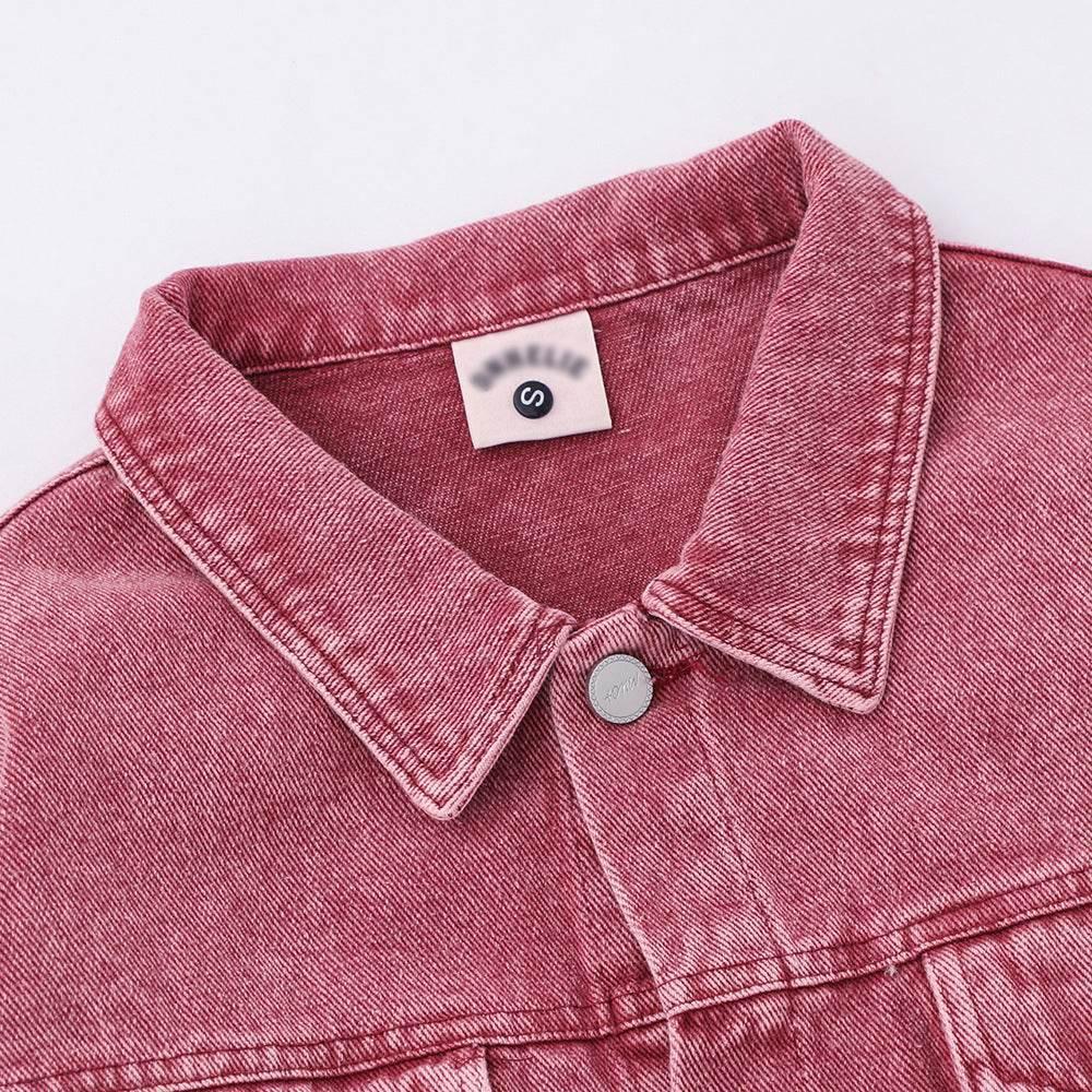Stitching Edging Denim Jacket For Women