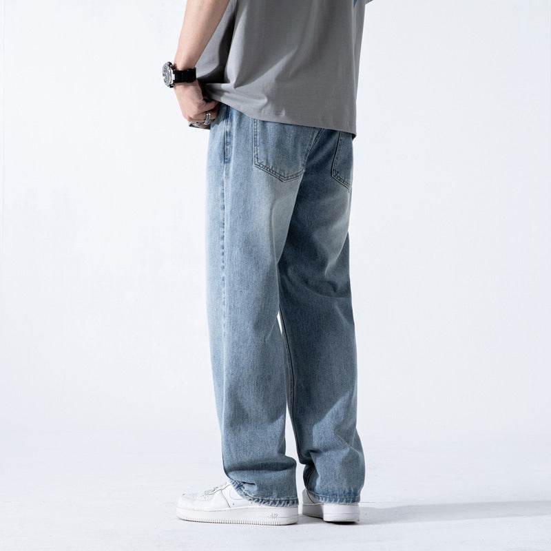 Vintage Jeans Men's Loose Straight Washed Draping Wide Leg MuddyStock