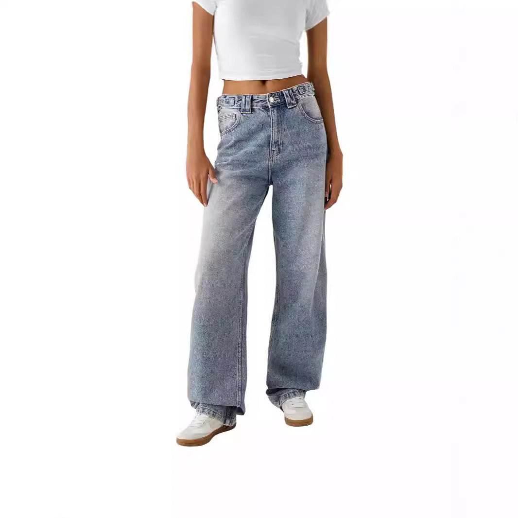 Loose Fashion Personalized Wide-leg Jeans For Women MuddyStock