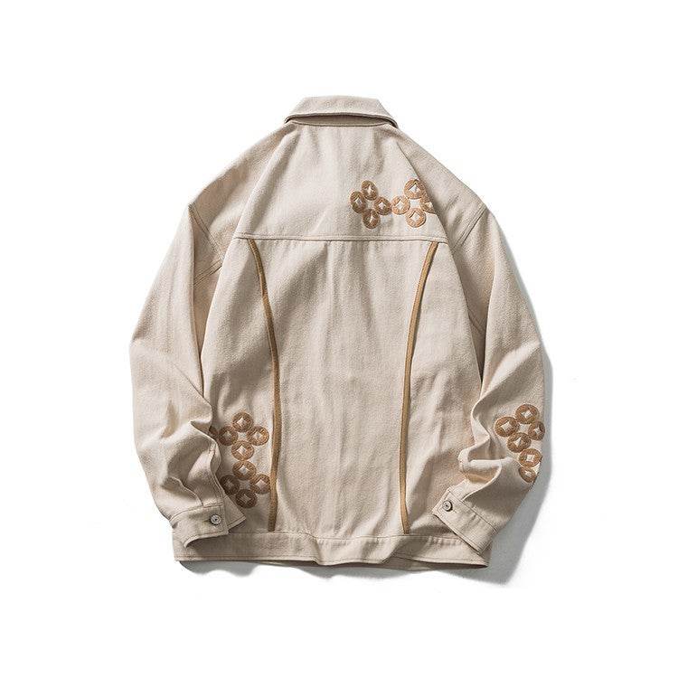 Copper Coin Embroidered Multi-pocket Jackets For Men And Women MuddyStock