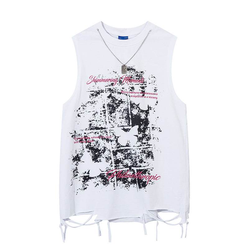 Butterfly Splash Ink Necklace Top For Women MuddyStock
