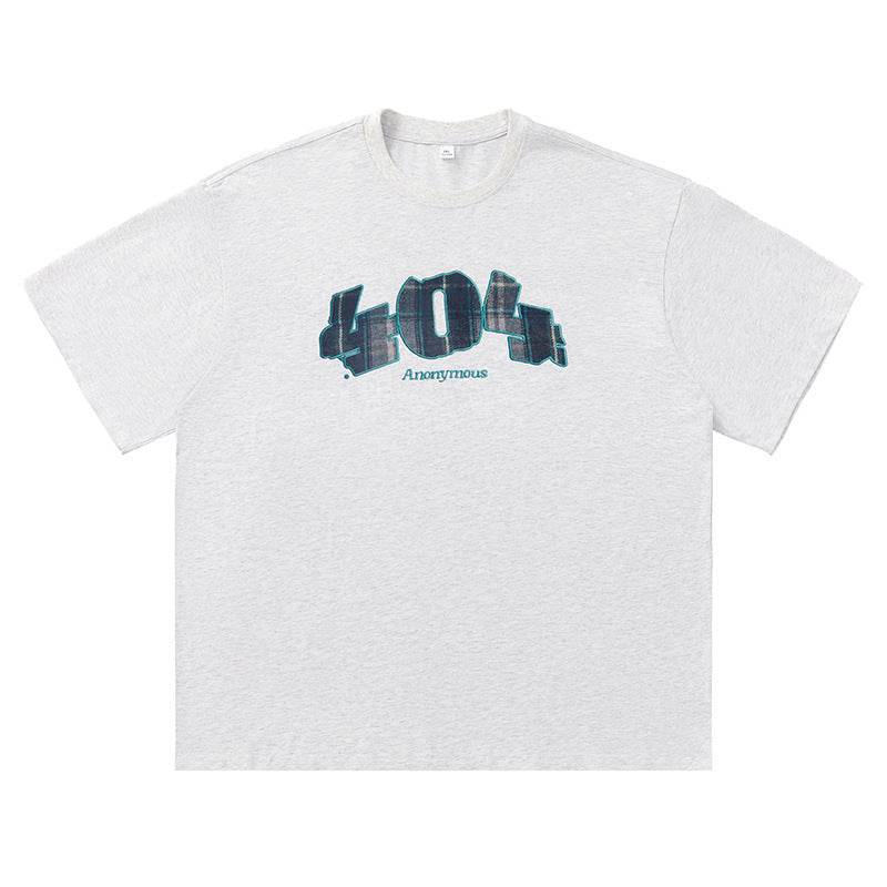 Plaid Digital Printing Short Sleeve Summer New White And Gray MuddyStock