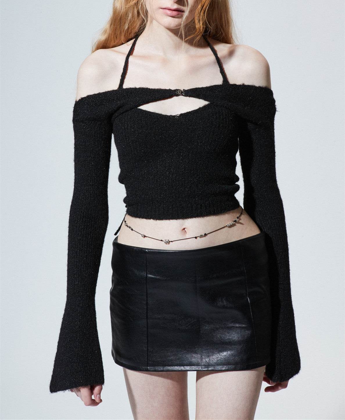 Suspender Blouse Two-piece Knitted Blouse MuddyStock