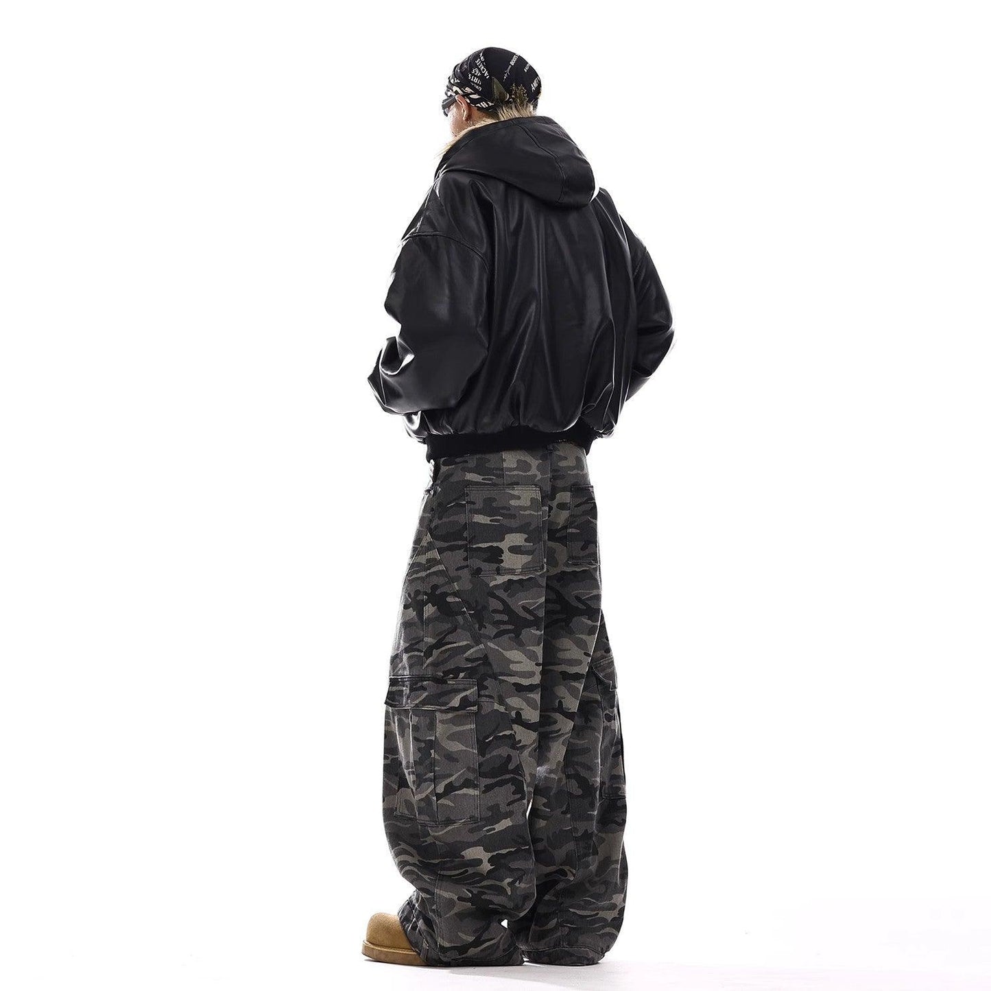 American-style Vintage Camouflage Machete-cut Jeans For Men All Products