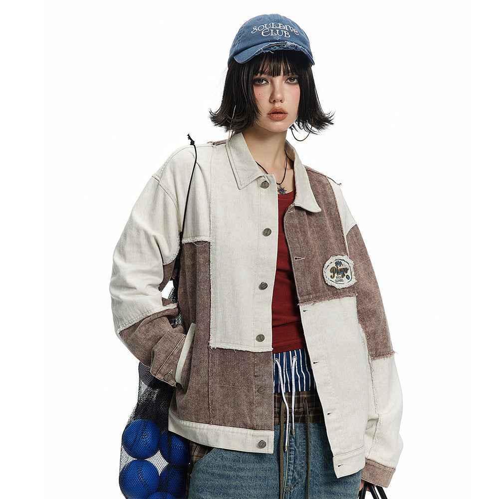 Patchwork Irregular Coat For Woman | MuddyStock Originals