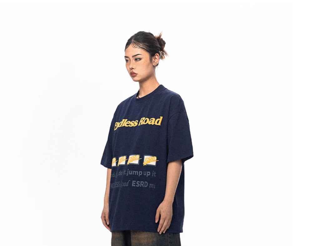 Women's Printed Cotton Short-sleeved T-shirt MuddyStock