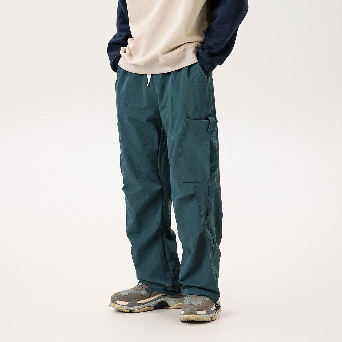 Casual Straight-leg Loose Cargo Pants Male MuddyStock