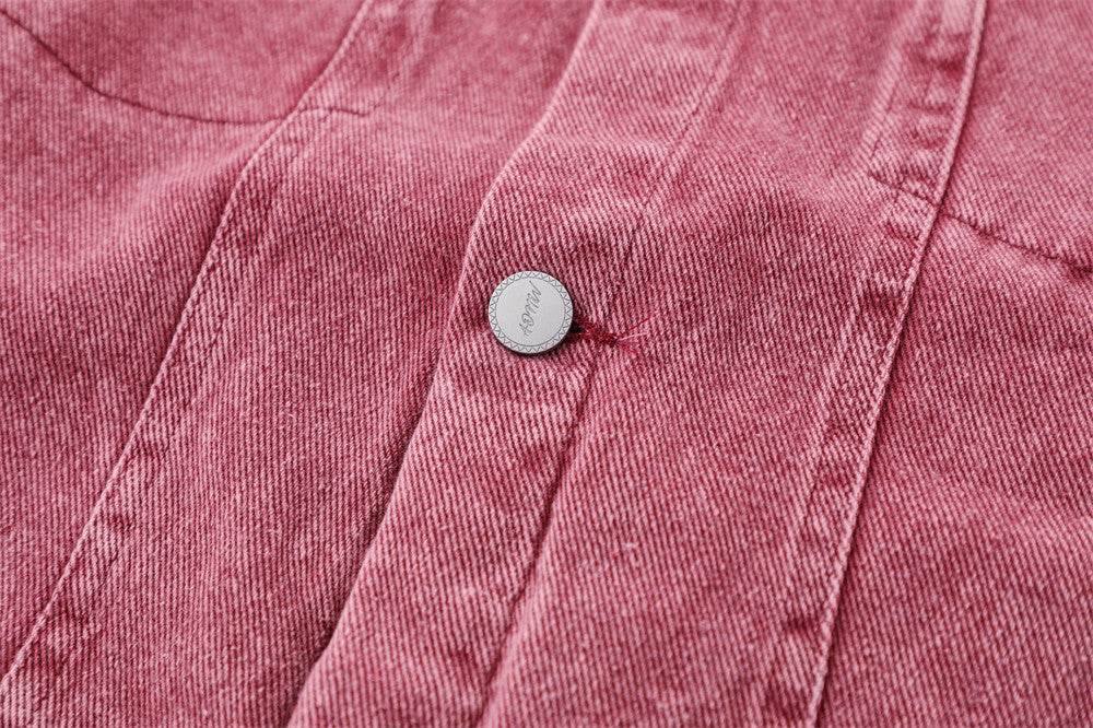 Stitching Edging Denim Jacket For Women MuddyStock