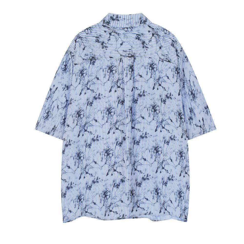Ink Tie-dyed Short-sleeved Shirt For Men And Women MuddyStock