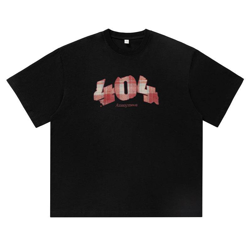 Plaid Digital Printing Short Sleeve Summer New Black MuddyStock