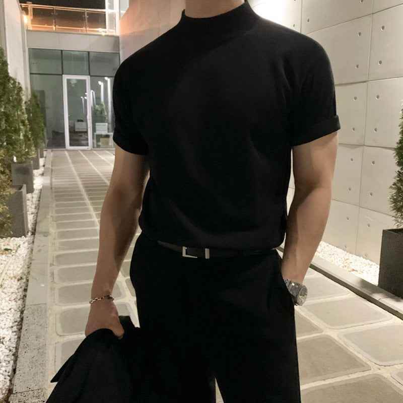 Half Turtleneck Knitted T-shirt MuddyStock