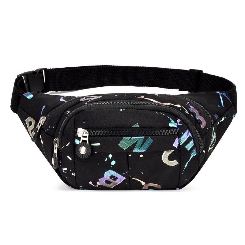 Women's Waist Bag Waterproof Chest Crossbody 1st Style Black MuddyStock
