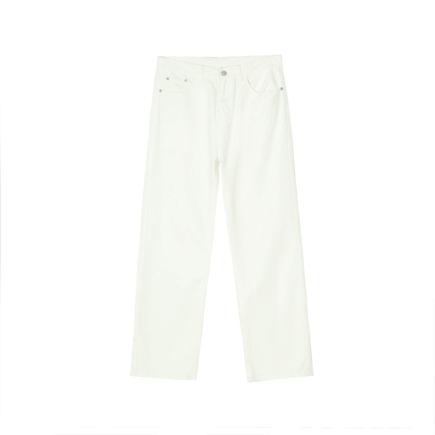 Men's Casual All-matching Loose Japanese Style Casual Trousers White MuddyStock