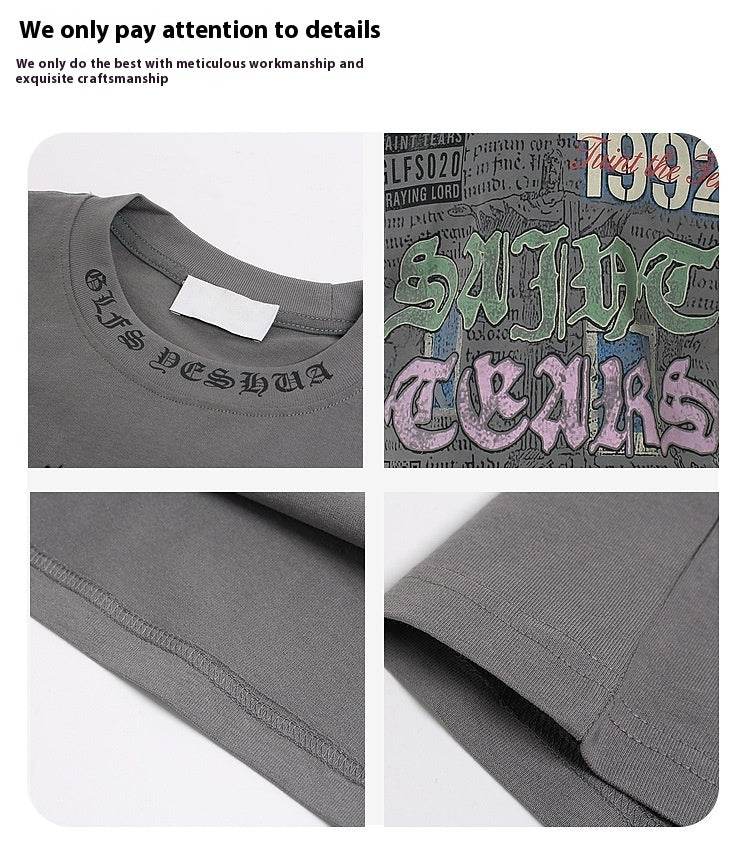 American Retro Graffiti Short Sleeve For Men MuddyStock