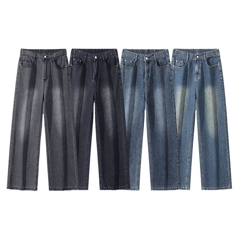 Trend Half Elastic Waist Jeans For Men MuddyStock
