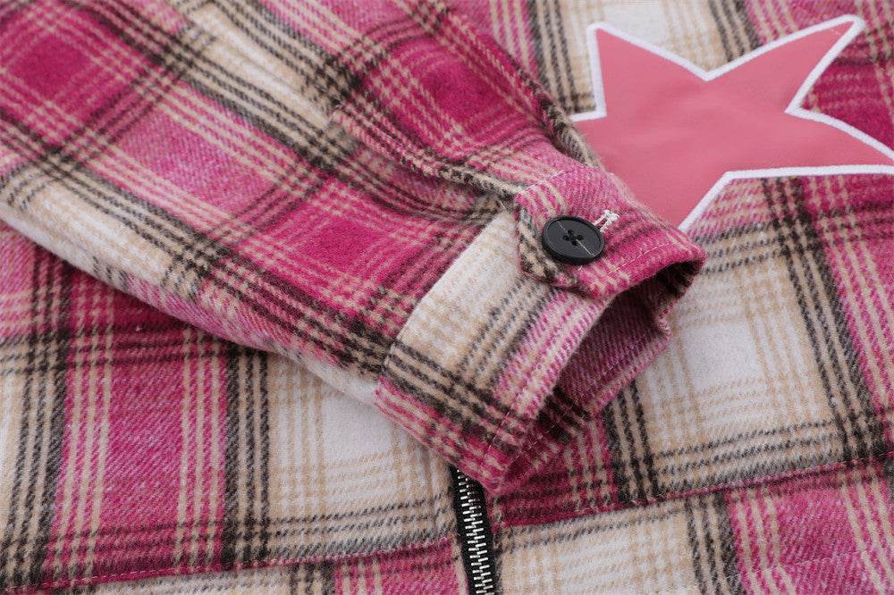 Embroidered Plaid Coat For Women MuddyStock
