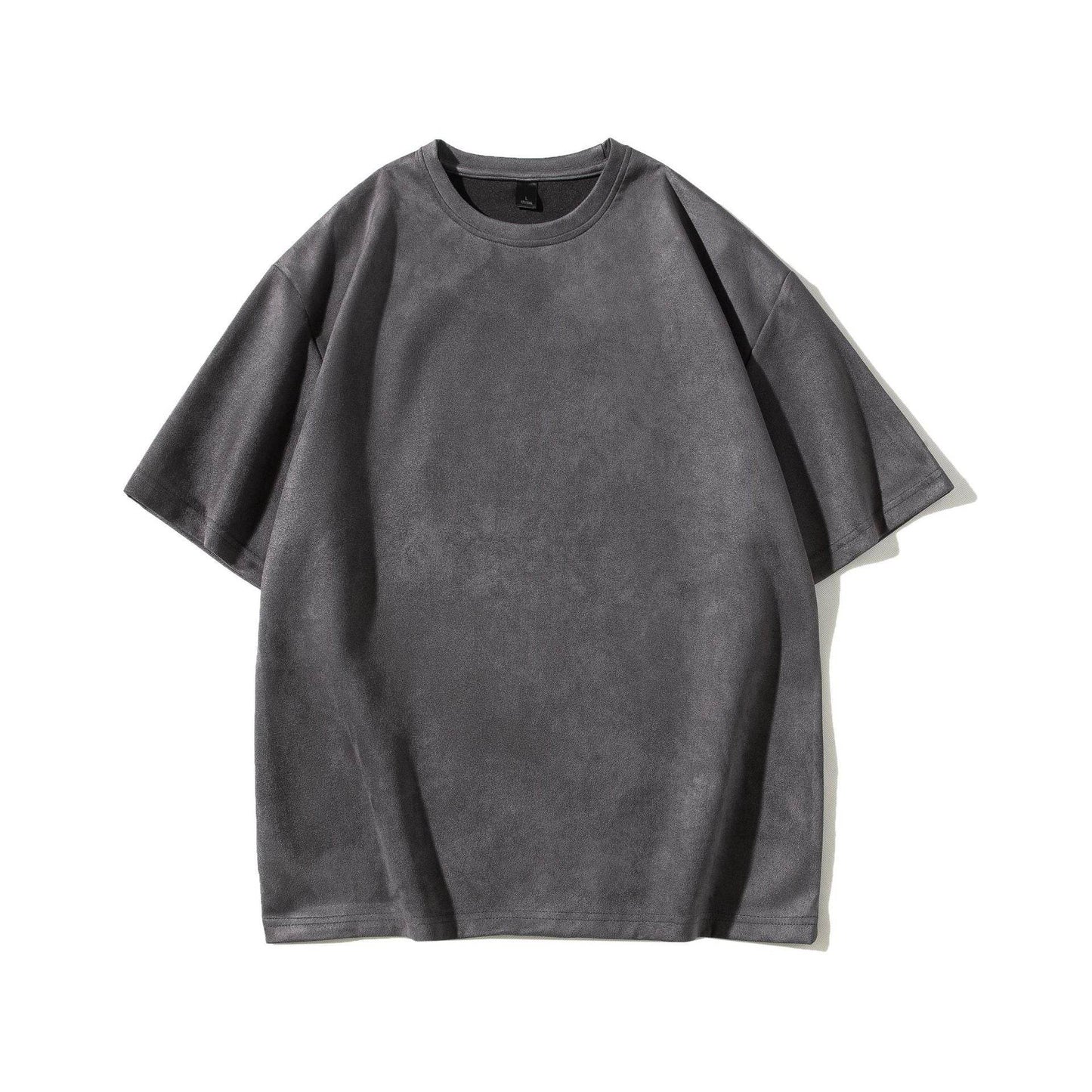 American Retro Short Sleeve T-shirt For Men And Women Lead Gray MuddyStock
