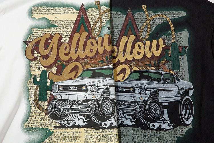 Fashion Cartoon Car Printed Men's T-shirt MuddyStock
