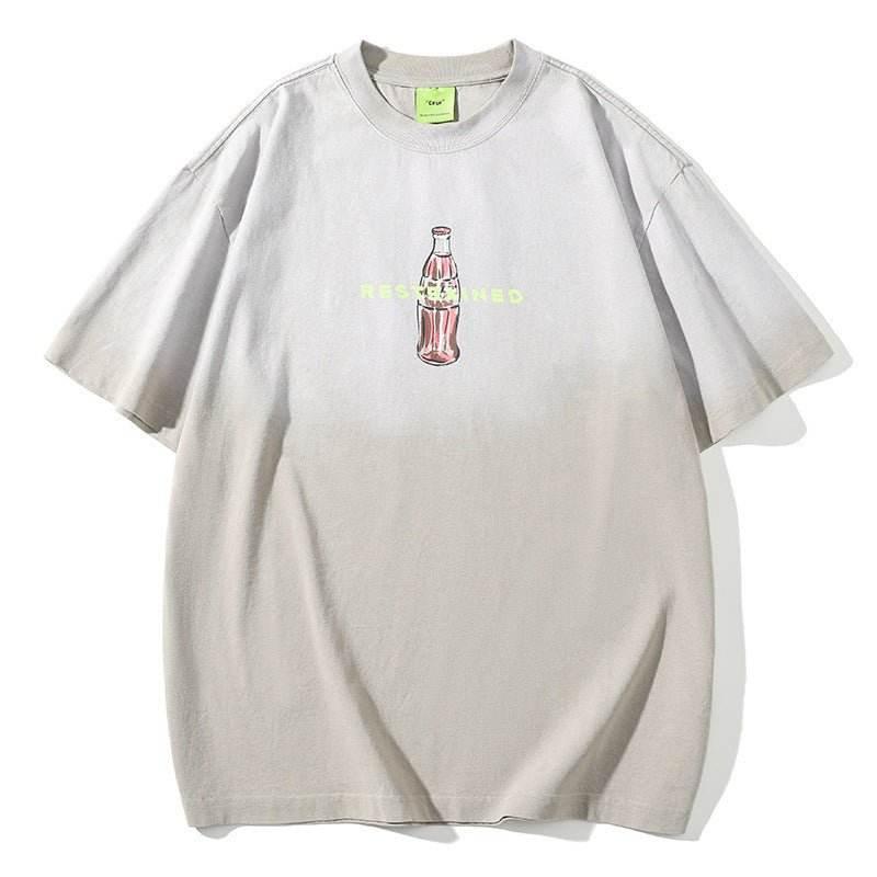 Fashion Gradient Color T-shirt For Men And Women Lima Bean Colors