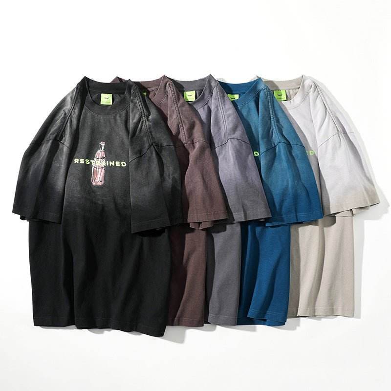 Fashion Gradient Color T-shirt For Men And Women MuddyStock