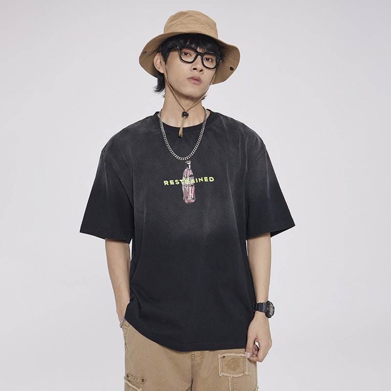 Fashion Gradient Color T-shirt For Men And Women MuddyStock